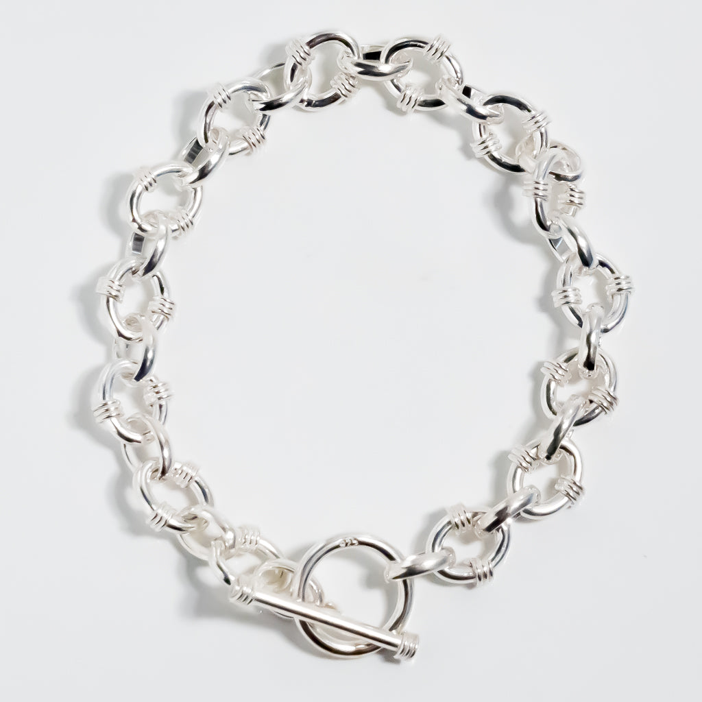 Tribal Oval  Link Chain Bracelet