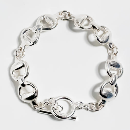 Double Horsebit Chain Bracelet