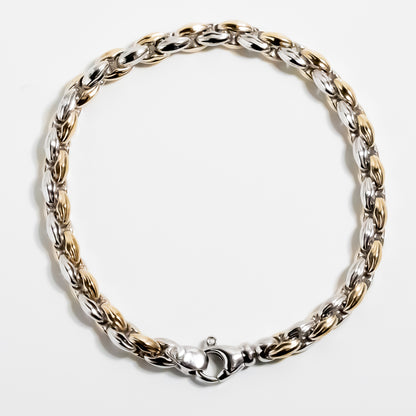 Gold & Silver Combination Chain Bracelet