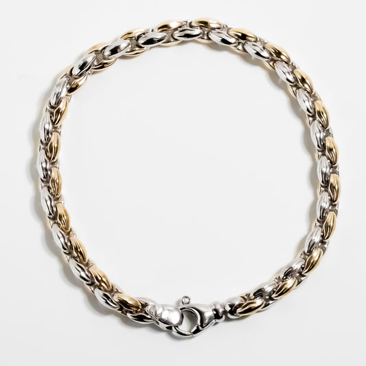 Gold & Silver Combination Chain Bracelet