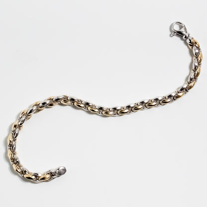 Gold & Silver Combination Chain Bracelet