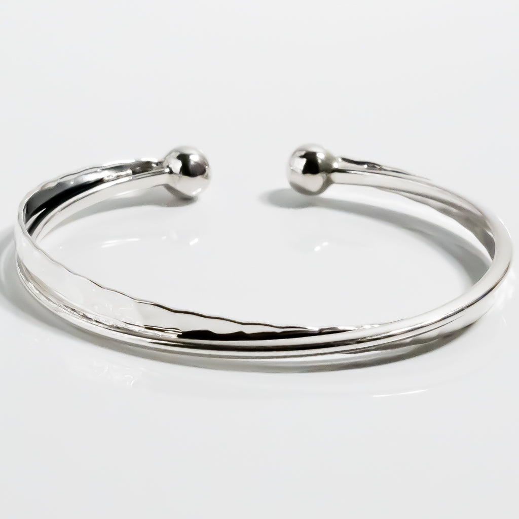 Solid Cross Torque Bangle