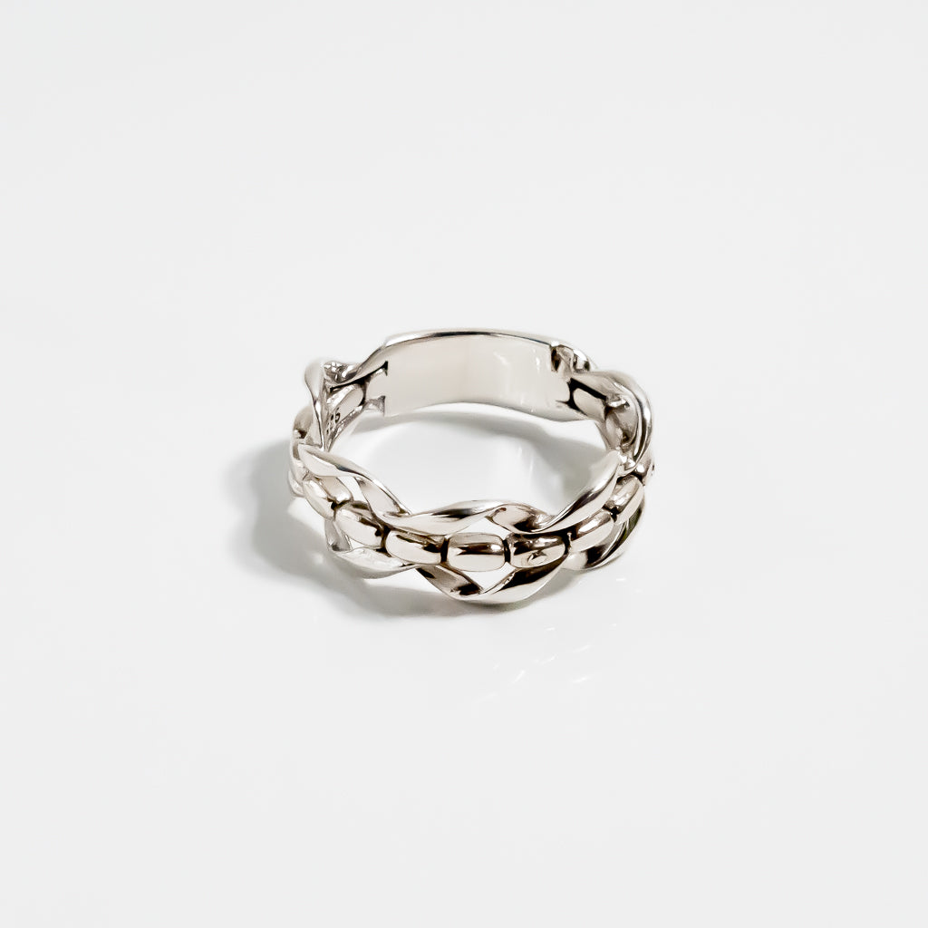 ID Plate Braided Ring