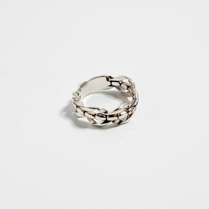 ID Plate Braided Ring