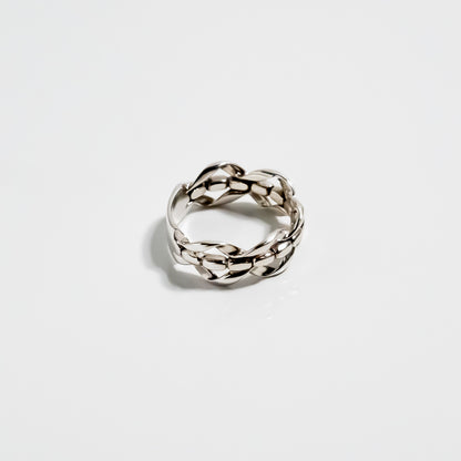 ID Plate Braided Ring