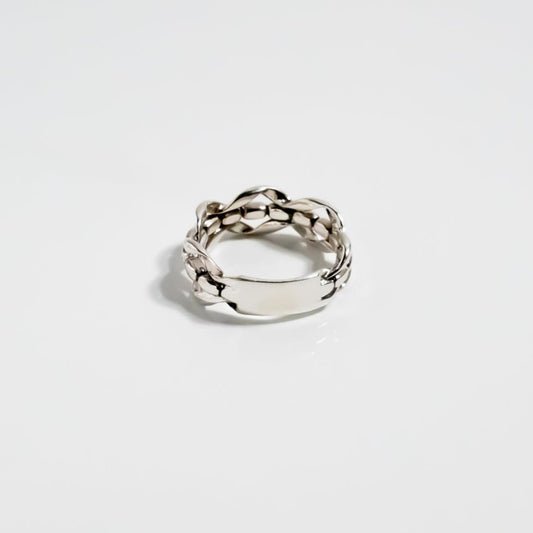 ID Plate Braided Ring