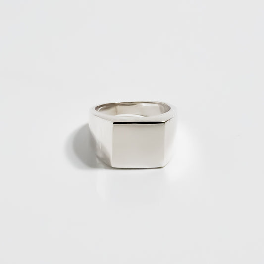 Pure Plain Square Signet Ring