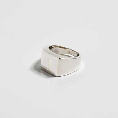 Pure Plain Square Signet Ring