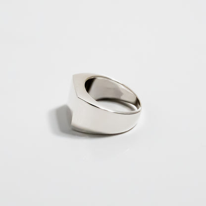 Pure Plain Square Signet Ring