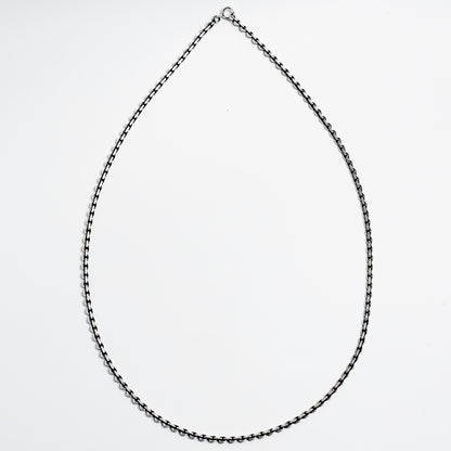 Oxidised Square Link Chain Necklace