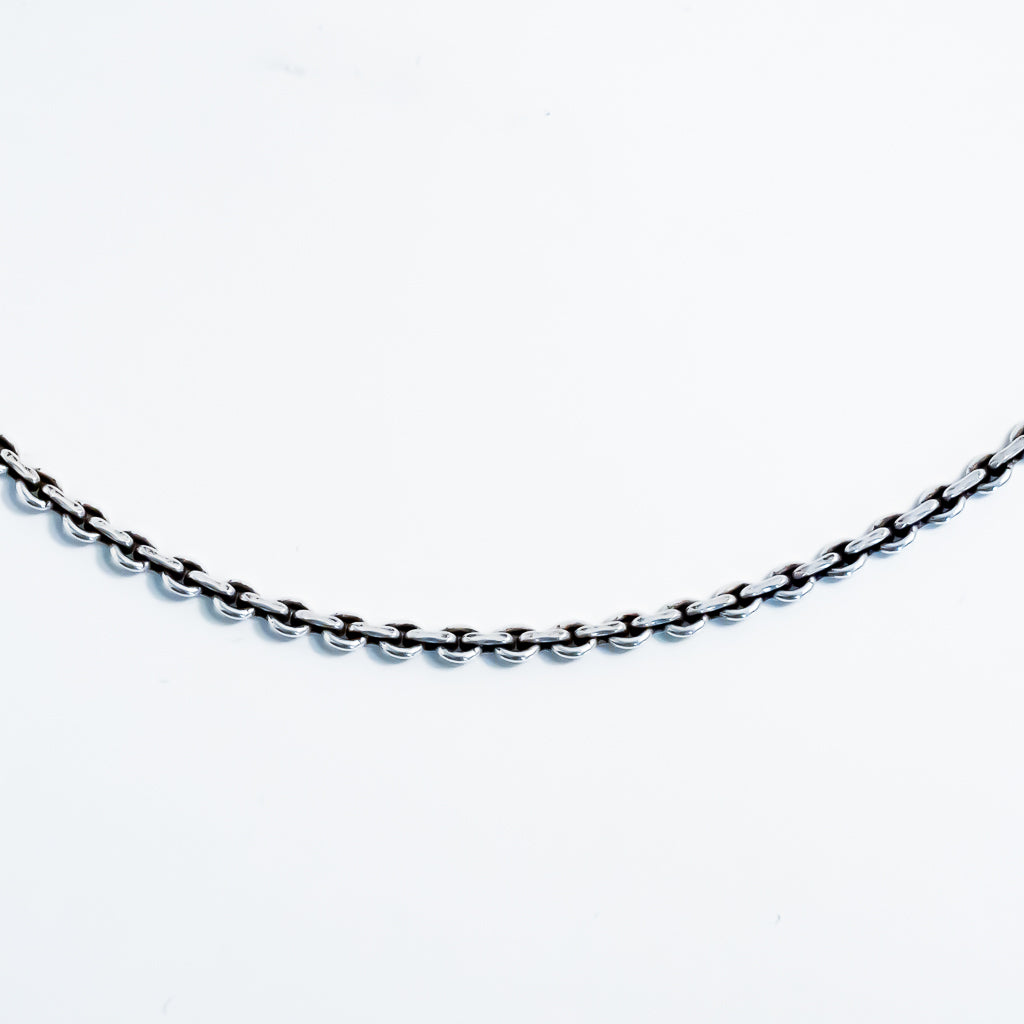 Oxidised Square Link Chain Necklace